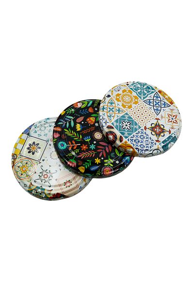 repro design Special Design 82 mm Jar Lid 3 Different Models 15 Pieces
