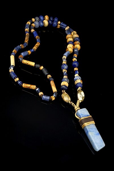 Seven Art Jewelry قلادة أفينتورين، سوداليت، جاسبر، عقيق، اللازورد، حجر طبيعي،...