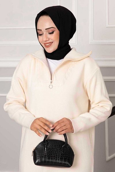 EBRUTESETTÜR High Top Zippered Knitwear Dress