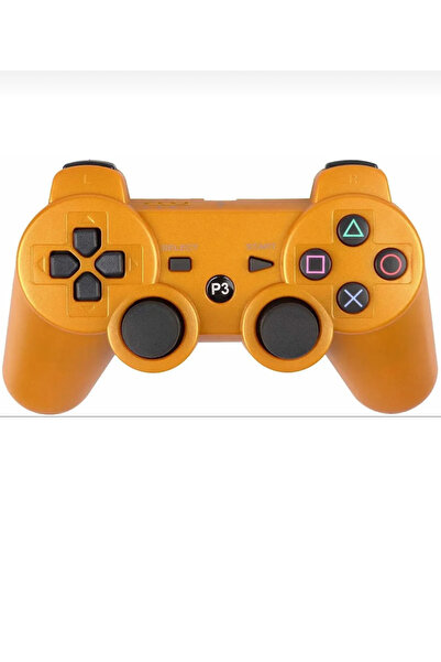 CRK TECH Ps3 Joystick Ps3 Kol Gold, 1,5 Mt Sarj Kablosu Dahil Uyumlu