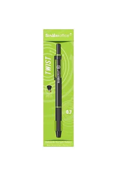 Scrikss Twist Versatil Pen 0.7 Green Transparent Packaging