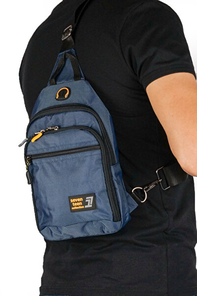 İMAKS Багатофункціональна водонепроникна сумка через плече з навушниками, унісекс, синя 4980