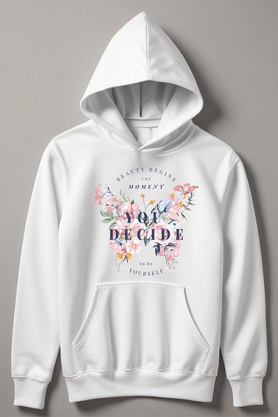 MYADA Lovely Flower Butterfly Printed Hooded Kids Sweatshirt 12535