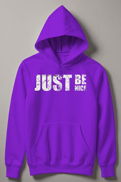 MYADA Детски суитшърт с качулка и щампа Just Be Nice 11128