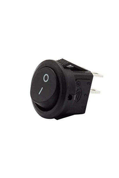 Genel Markalar 25 Adet BE-133 20mm Yuvarlak Işıksız Anahtar On-Off 2P Siyah