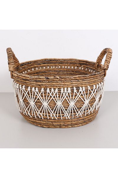Mylamp 40x34x31 cm Φυσικό Abaka Λεπτομερές Οβάλ Καλάθι Ürgüp - Χειροποίητο L