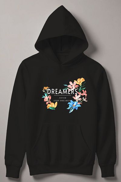 MYADA Flower Pattern Printed Hooded Children's Sweatshirt 13920