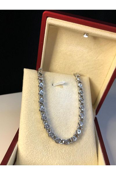 vogutima Men's Steel Necklace - Lighted Sequin Model, Gift for Lover and Wife, Dad