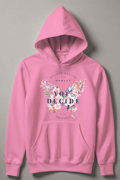 MYADA Lovely Flower Butterfly Printed Hooded Kids Sweatshirt 12535