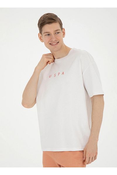 U.S. Polo Assn. Η.Π.Α. Polo Assn. Ανδρικό T-Shirt Ecru - Crew Neck, NAVU DMLS
