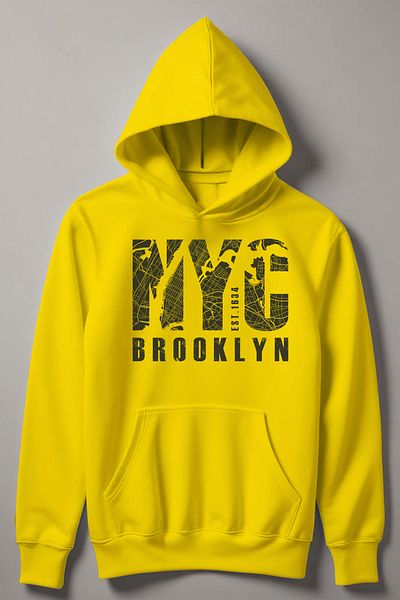 MYADA Детски суитшърт с качулка и щампа NYC Brooklyn 12500
