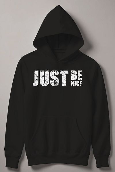MYADA Детски суитшърт с качулка и щампа Just Be Nice 11128