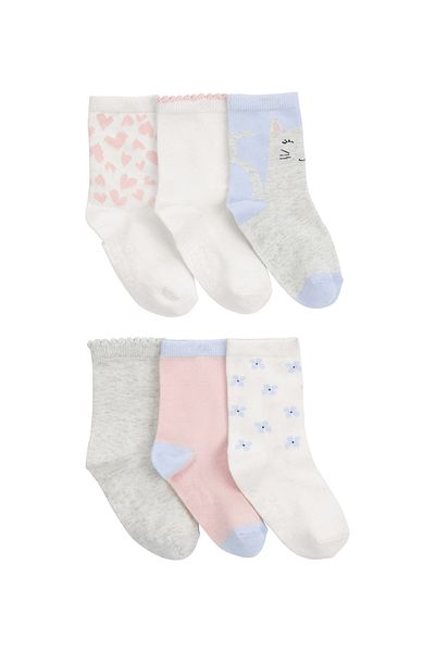 Carter's Little Girl's 6-Piece Socks