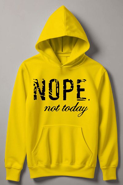 MYADA Детски суитшърт с качулка и щампа Nope Not Today 20552
