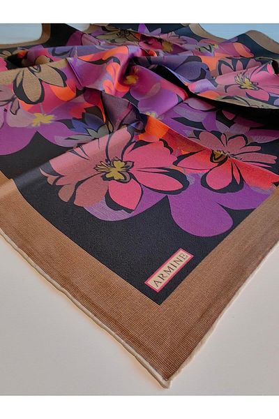 Armine ARMINE Twill μεταξωτό μαντίλι - 2025 Kiş Sezon 9238D02-38