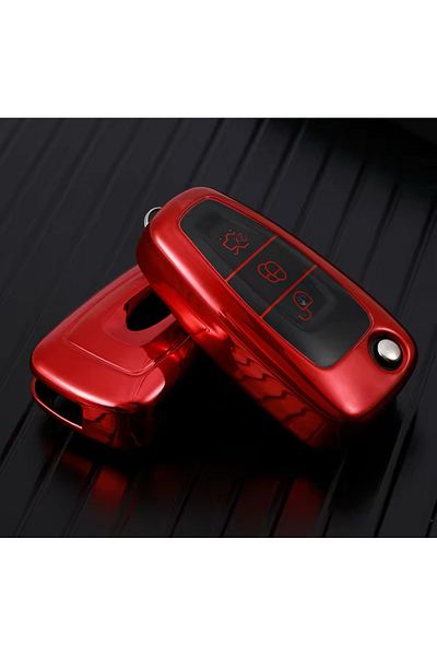 emii auto spare parts Red Switchblade Focus 2 3 Mk2 Mk3 Mondeo Kuga Ranger Key Case Cover