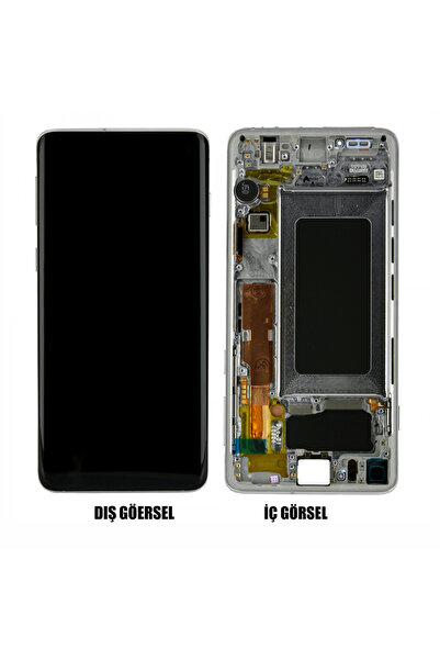 Samsung Teknonet Samsung Galaxy S10 Uyumlu Lcd+Dokunmatik+Çıtalı - Beyaz