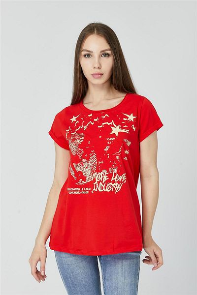 HomeStore T-Shirt mit Rundhalsausschnitt und Sternenmuster