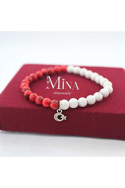 Mina Souvenir Turkish Flag Red White Silver Flag with Accessories Turkish Flag Bracelet Types 3