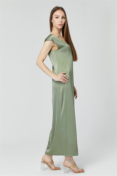 HomeStore Langes Kleid mit V-Ausschnitt und Schlitz