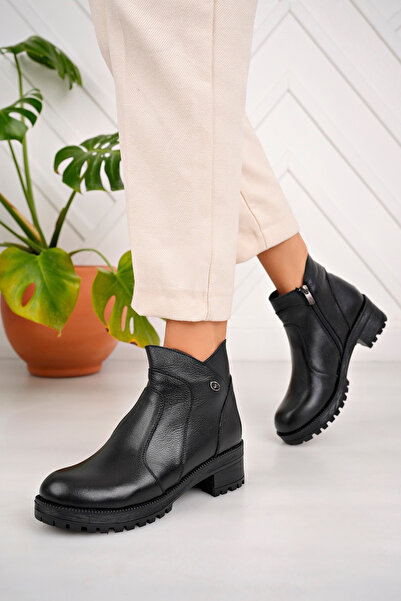 Derimoda Γυναικείες μπότες από γνήσιο δέρμα