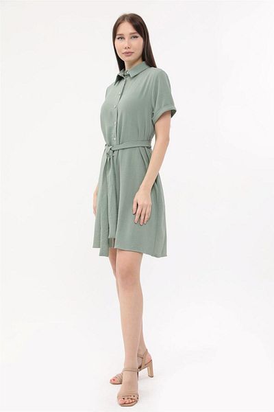 HomeStore Kleid mit durchgehender Knopfleiste und Gürtel