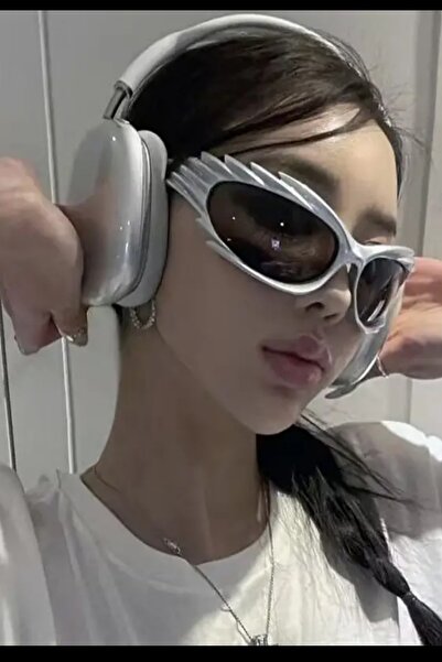 Giraffe Halloween Party Rave Punk Gözlüğü Gri Çekik