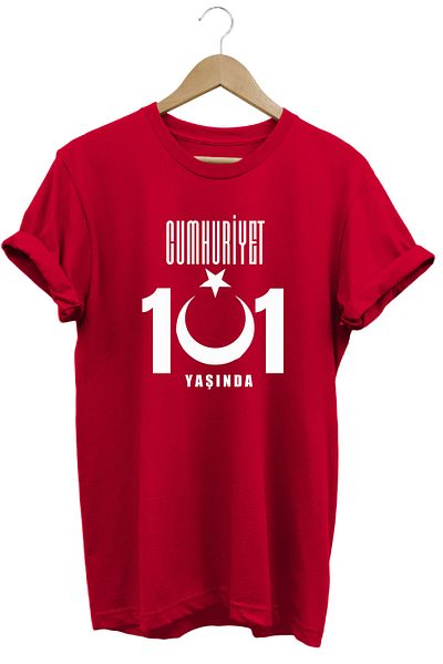 The Baski October 29 Republic 101 Years Old Printed 100% Cotton Premium Red T-Shirt