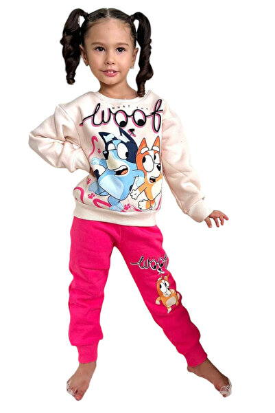 Lolliboomkids Φούξια ροζ γουόι κοστούμι για κορίτσι - 3 κλωστές, τυπωμένος χαρακτήρας