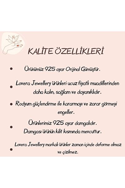 Lovera Jewellery 925 Ayar Gümüş Rose Pembe Taşlı Lotus Çiçeği Kolye – Kadın Minimalist Zarif Takı