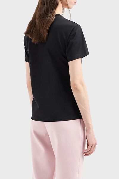 Emporio Armani تي شيرت قطني ذو شعار عادي برقبة دائرية تي شيرت EW 000202   AF10003 UC001