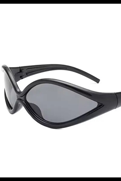 Giraffe Halloween Party Rave Punk Gözlüğü Siyah Çekik b