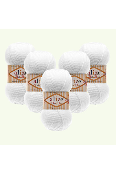 Alize 5-Piece White Bamboo Antipiling Thread Set - Baby Best