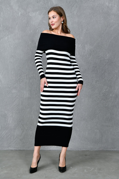 vuvutasarım Еластична сукня з ліконом, довгими рукавами, смугастим візерунком...