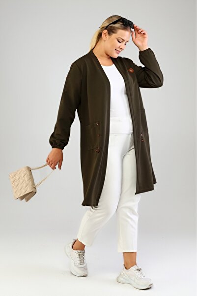 Seçkin Büyük Beden Women's Large Size Cardigan-Jacket