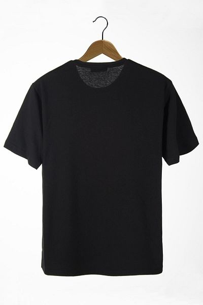 New Shine Μπλουζάκι Azurco Oversize Μαύρο Σκούρο με τυπωμένο χαρτί παιχνιδιού στο μπροστινό μέρος