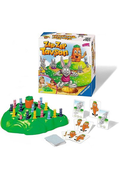 RAVENSBURGER Zip Zip Bunny Box Game 5+ Years