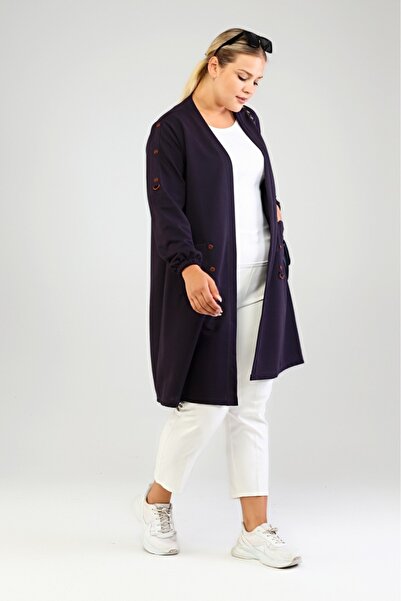 Seçkin Büyük Beden Women's Large Size Cardigan-Jacket