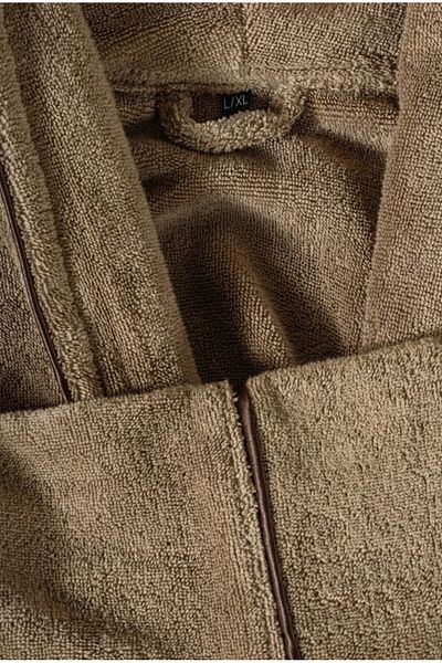 deryame Exclusive Single Bathrobe Set Beige L/Xl 8680108069141