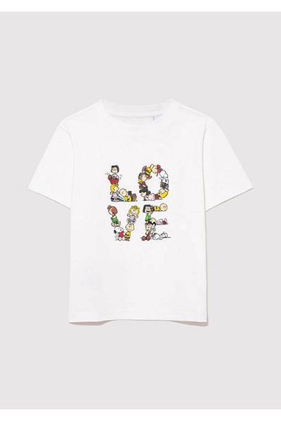 Mavi Tricou alb cu imprimeu Snoopy Regular Fit 7610243 -70057