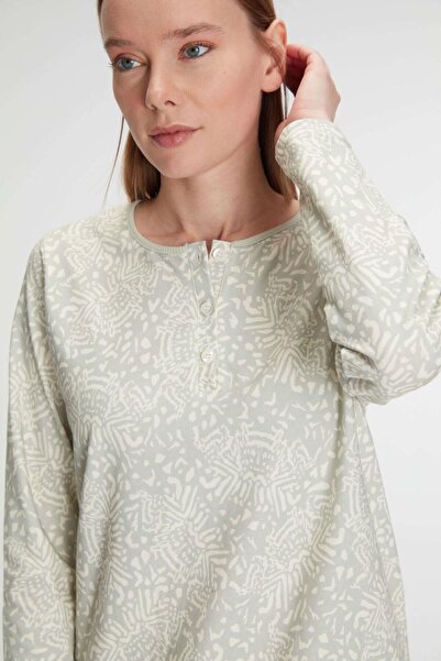 civetta Cottonlong Sleeve Nightgown