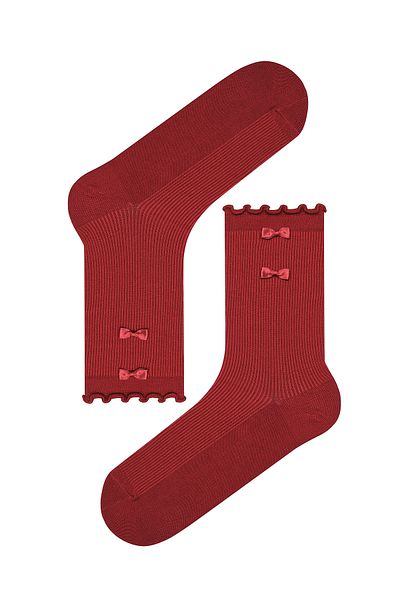 Penti Șosete Mini Bowtie Burgundy