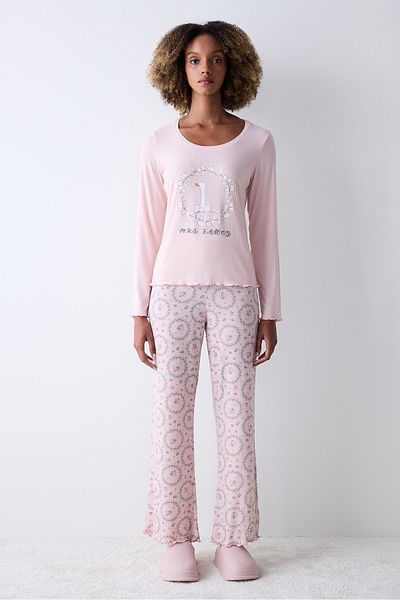 Penti Dream Rosy Dried Rose Pink T-Shirt-Pyjama-Oberteil