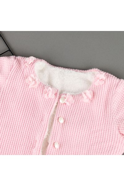 bebegci Cholet Children's Seasonal Coat with Flower Detail