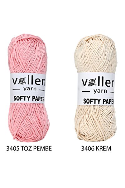 vollen yarn Yumuşak Rafya Kagit Ip,hobi Ipi,tığ Işi,el Örgü Ipi,çanta,supla Ve Şapka Ipi,krem