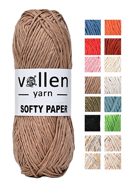 vollen yarn Μαλακό χαρτί Raffia - Χόμπι, Πλεκτό, Πλεκτό, Τσάντα, Σουπλά και Καπέλο Σχοινί Ψάθινο