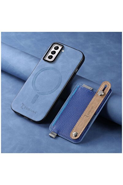 Zebana Samsung Galaxy S23 FE Uyumlu Kılıf M-safe 2in1 Kartlıklı Best Deri Kıl...