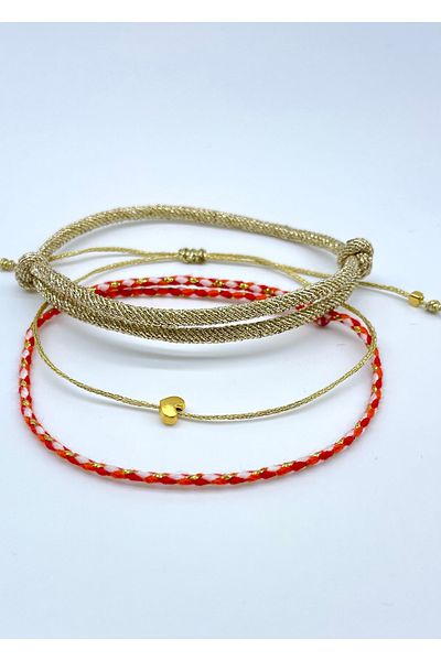 Concept HuBuTU 3-Piece Minimal Wish Luck Rope Bracelet Set