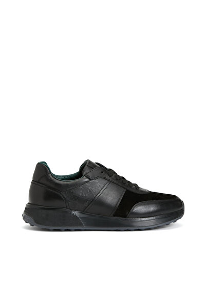 George Hogg Siyah Erkek Deri Sneaker