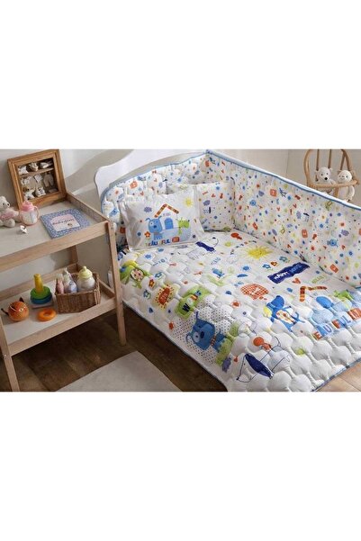 Taç Bebek Uyku Seti Happy Dogs Mavi